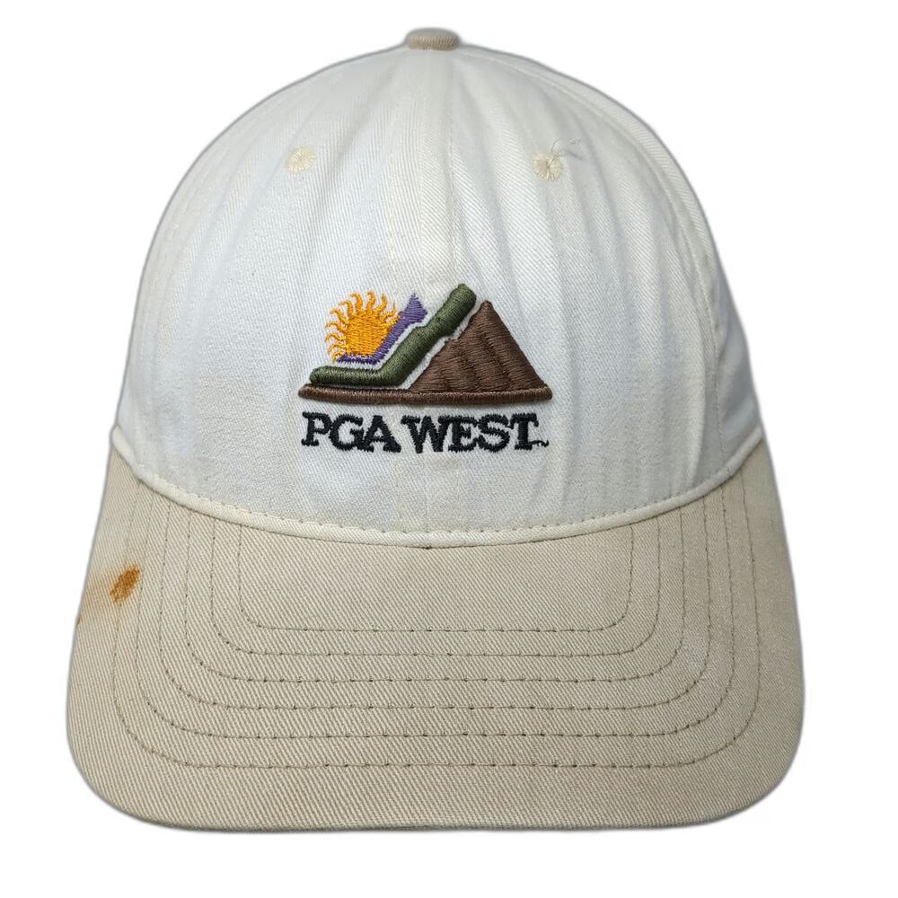 Legendary Headwear PGA West White Baseball Cap One Size Slideback Resort Hat